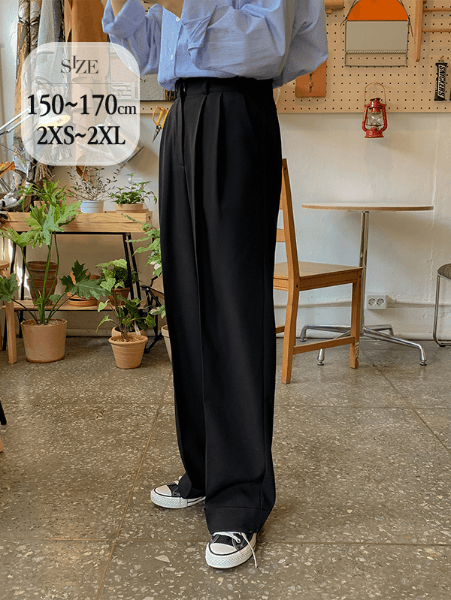 [24일10시까지5%할인]카브라 핀턱 와이드슬랙스 (스판3%,롤업,YKK,기장별)