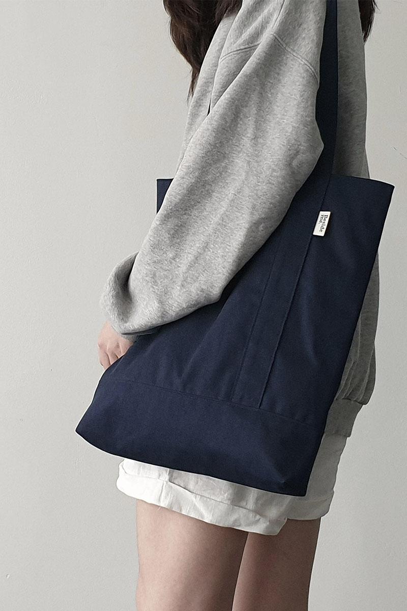 [10차 제작] Twill simple line bag - deep navy