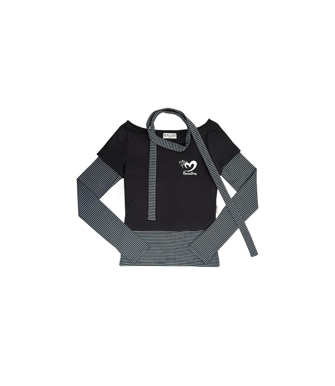 Cats Love Printed Top + Muffler Set