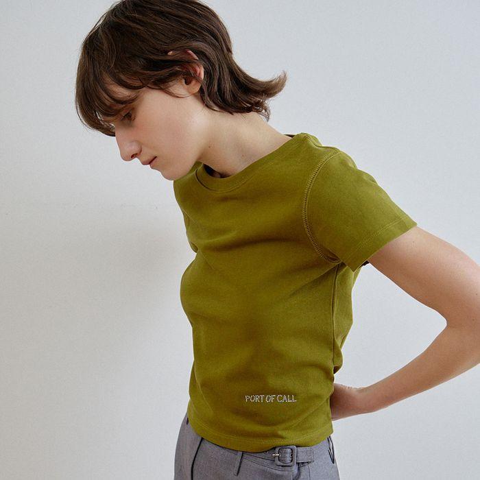 sparkling logo t-shirts_olive
