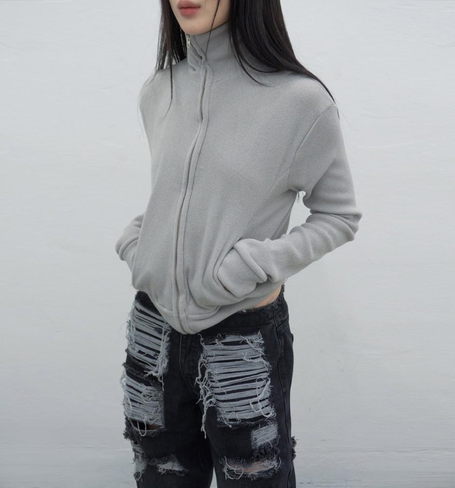 라이트 워머 니트 집업