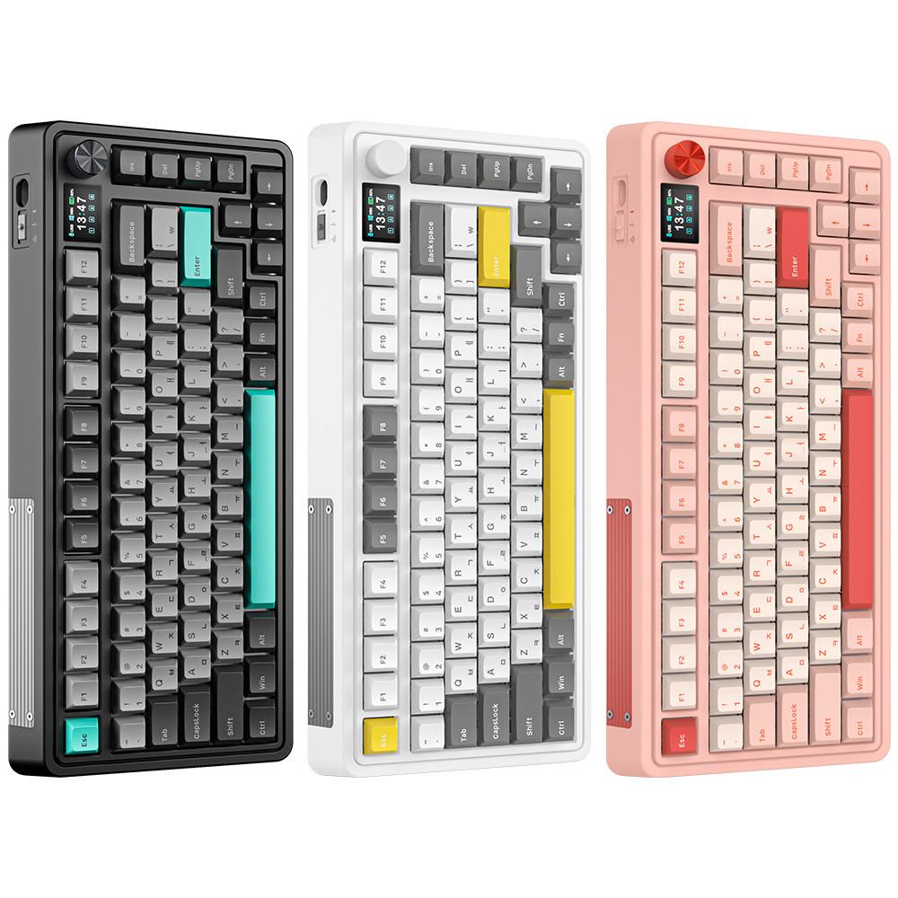 FL-ESPORTS CMK75 유무선 LCD 핫스왑 풀윤활 RGB 기계식 키보드 한글 : 펀키스