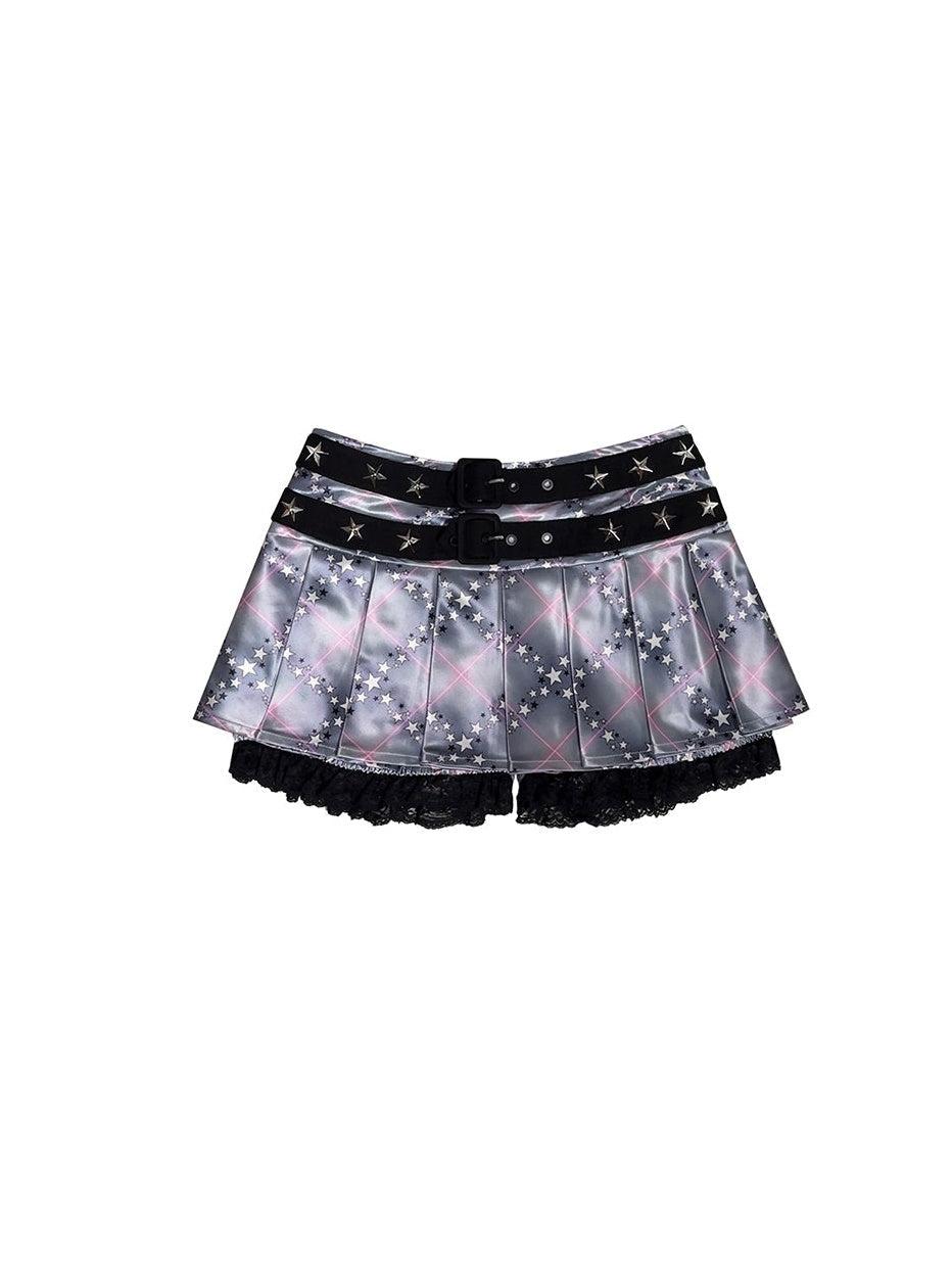 Five-pointed Star Print Pleated Skirt【s0000004221】