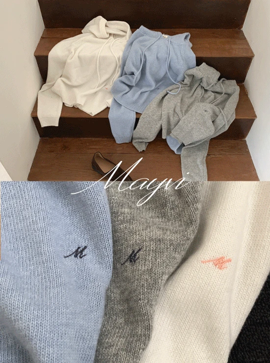 [Mayvi/프리어텀비🍂/베스트재입고] Fuzzy 후드 니트 (3 color), 수퍼파인울 10%, 캐시미어 3%