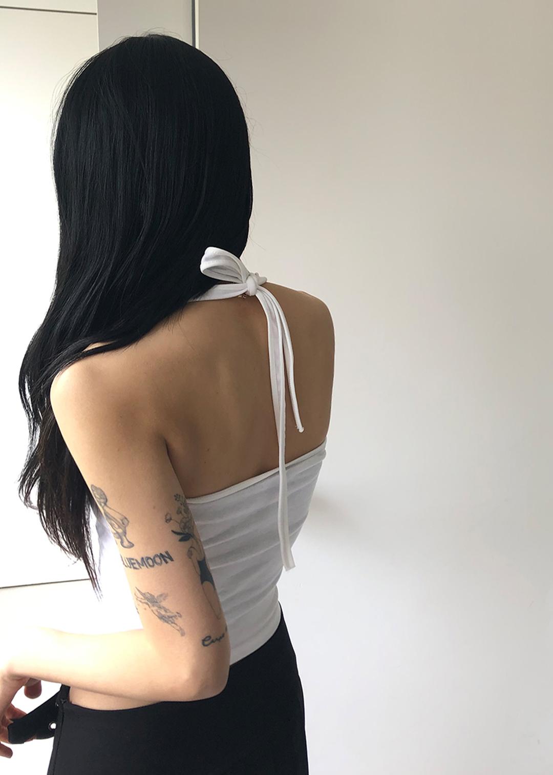 halter ribbon sleeveless 2 color