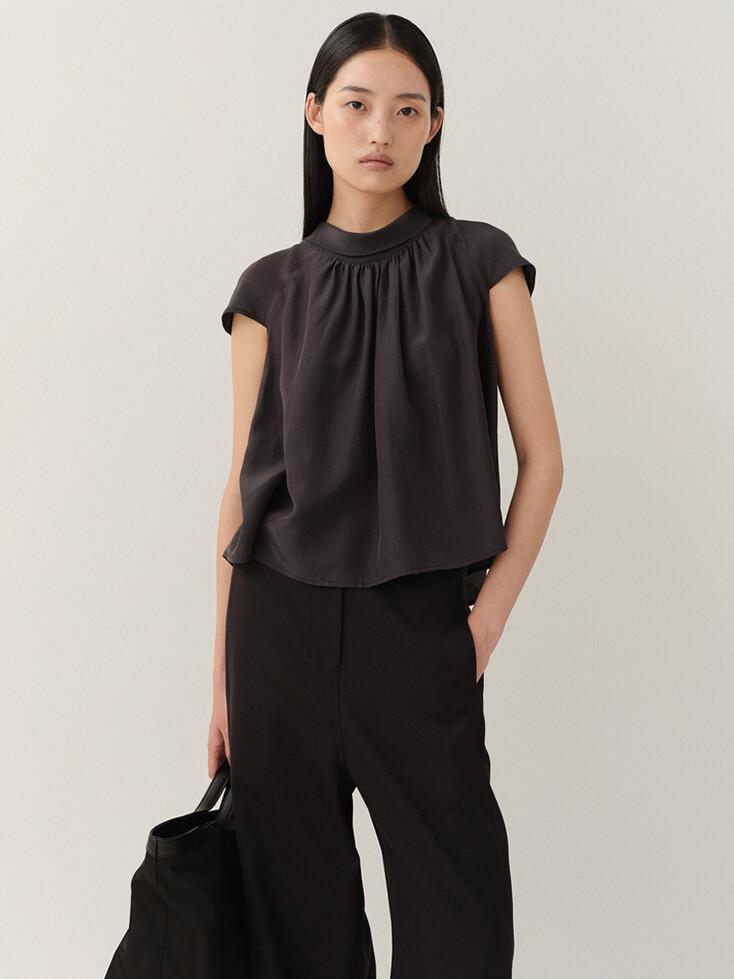 RS24 Gather Blouse Dark-Navy
