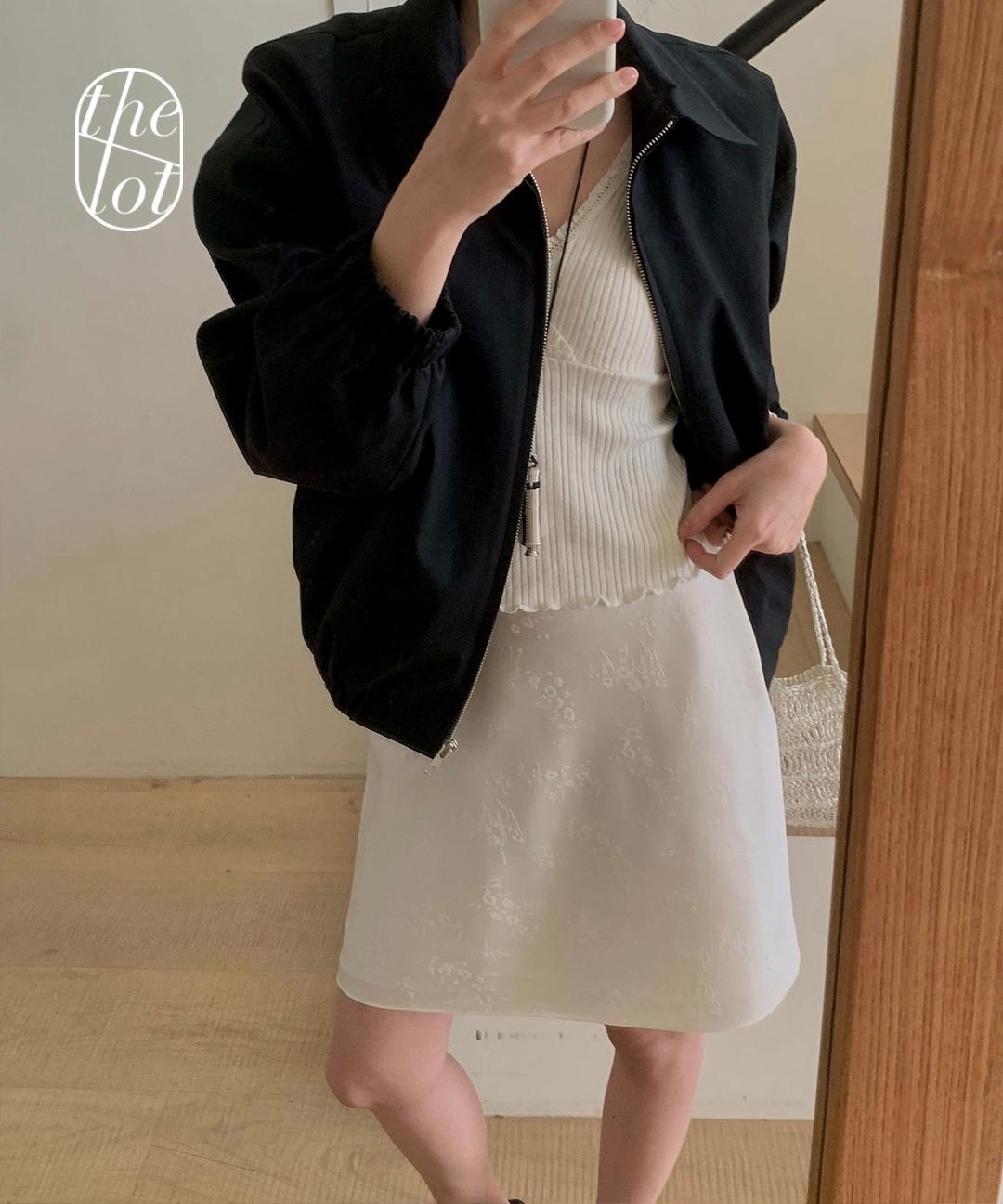 더롯 [miel] 미엘 수키 샤틴 플라워 미디 스커트 (3color) A라인/플로럴/치마/출근룩/하객룩/모임룩/데이트룩/봄신상