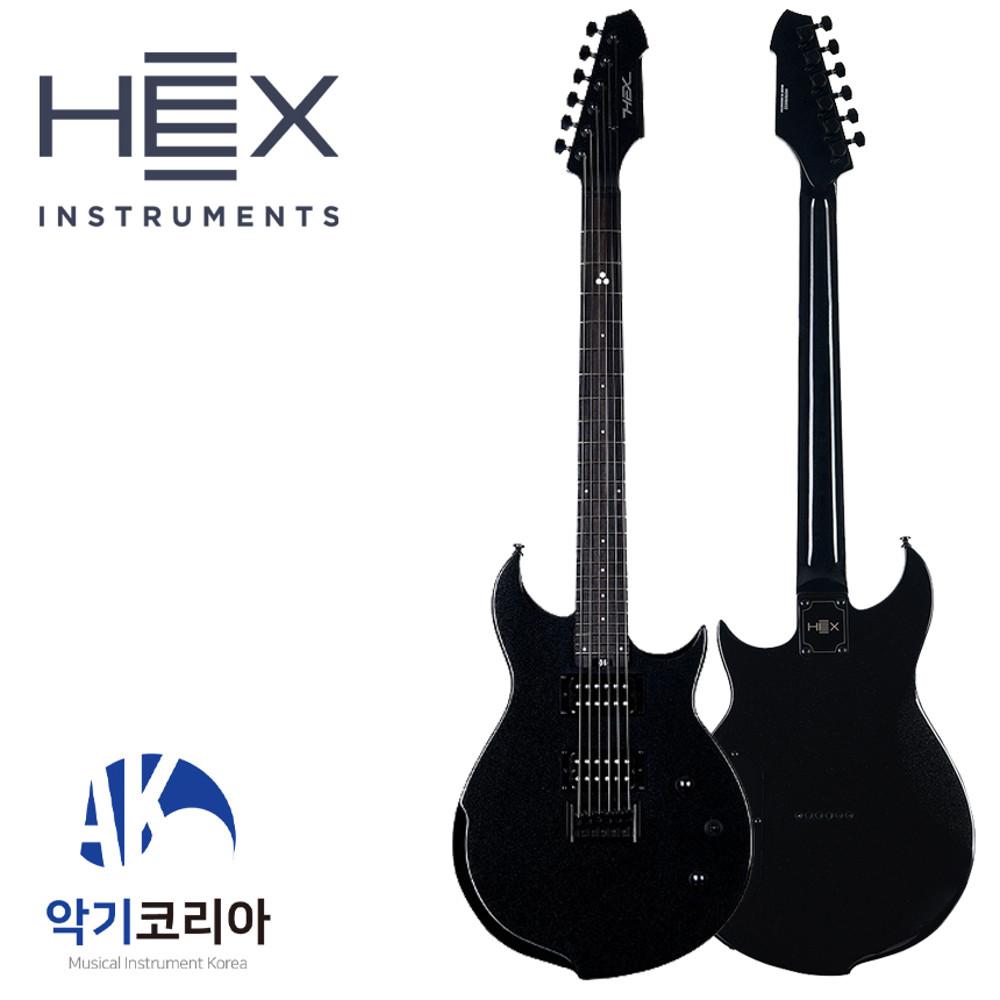 헥스 W300 S/MBK 일렉기타 HH 스테인리스 프렛 락킹튜너