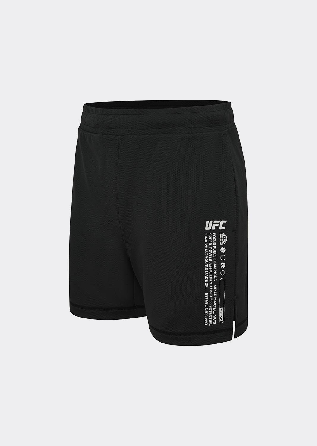 UFC 메쉬 릴렉스핏 쇼츠 5인치 블랙 U4SPV2313BK