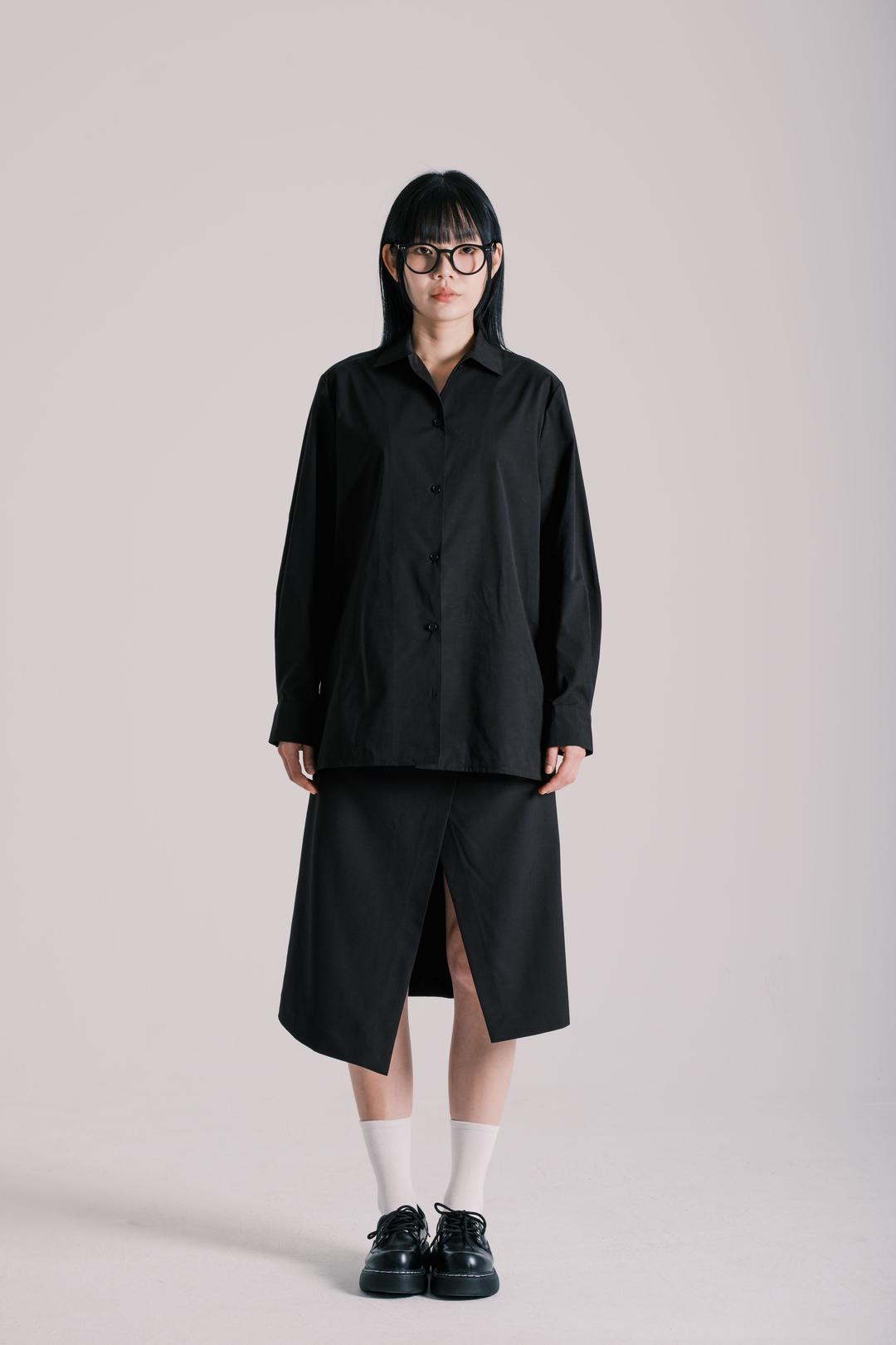 피치스킨 오버핏 셔츠