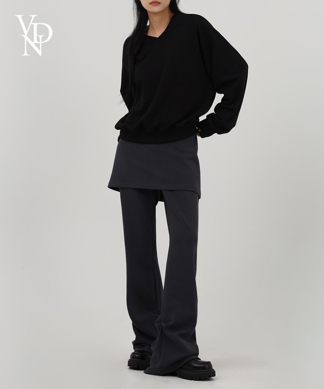 비니비디 [8천장판매🔥][Made] 제노 레이어드 셔링 부츠컷 밴딩팬츠