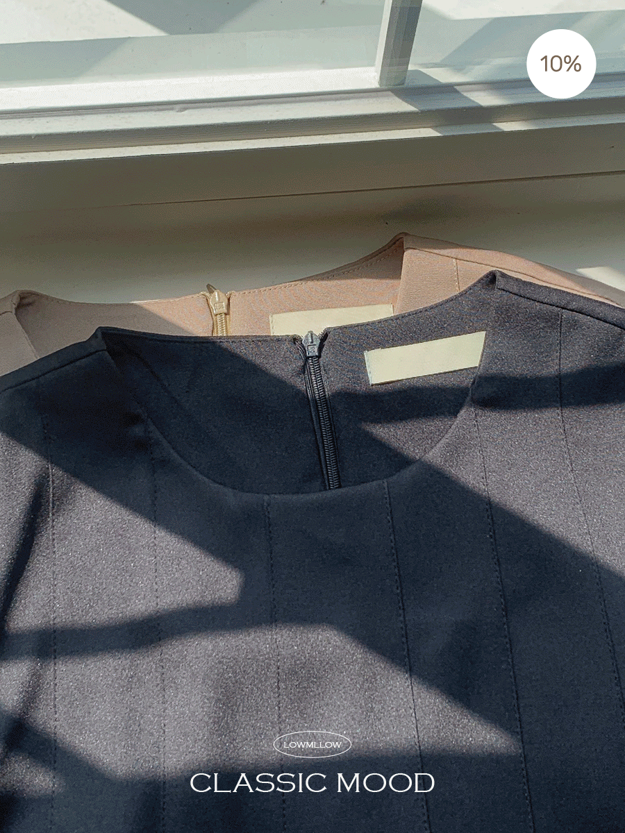 [베스트하객룩]번트 플리츠 원피스 - 2 color