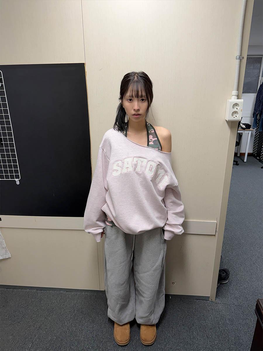 (4/17 예약배송) One-shoulder patchwork MTM(p)