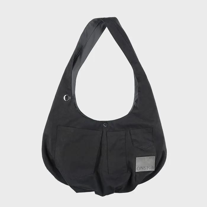 REVERSIBLE POCKET BAG (BLACK & CHARCOAL)