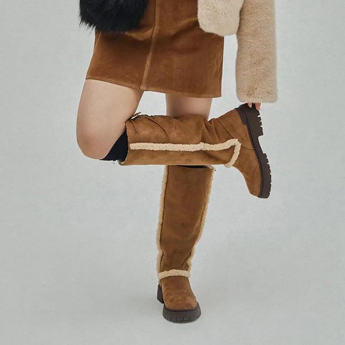 [색상/타입추가] 2Colors_2Type 핸드메이드  3way 레이스 램 시어링 롱 부츠 I KM278