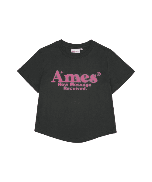 아메스 월드와이드(AMES-WORLDWIDE)  ROUND HEM CROP TEE CHARCOAL - 사이즈 & 후기 | 무신사