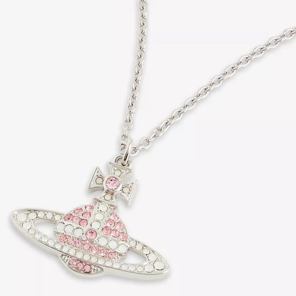 [시즌] 비비안웨스트우드 키카 목걸이 실버 핑크 화이트