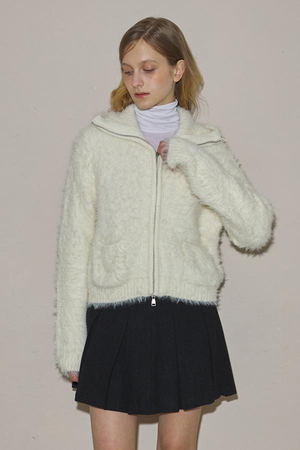 FUR ZIP UP HOODIE(IV)