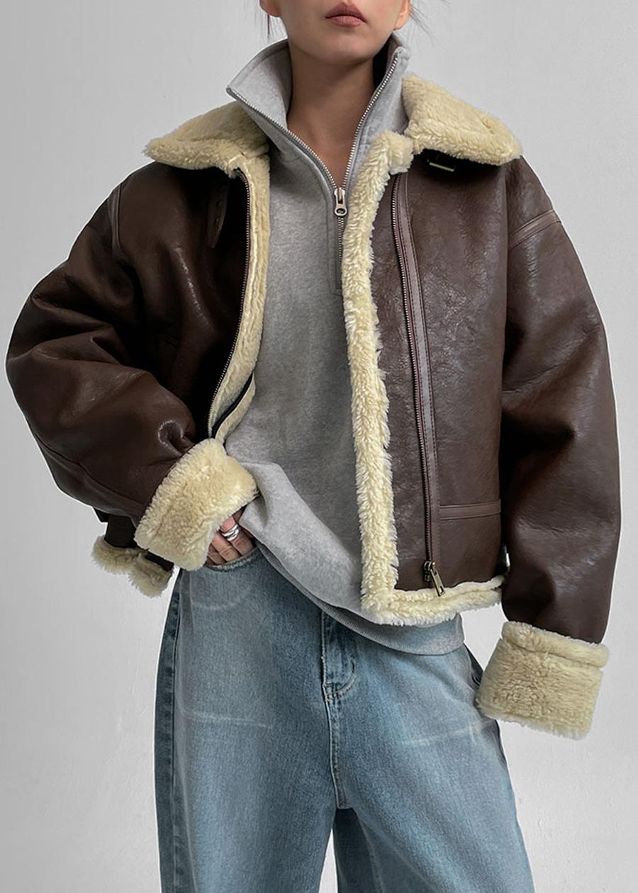 [1천장판매] [MADE] 라메스 레더 무스탕