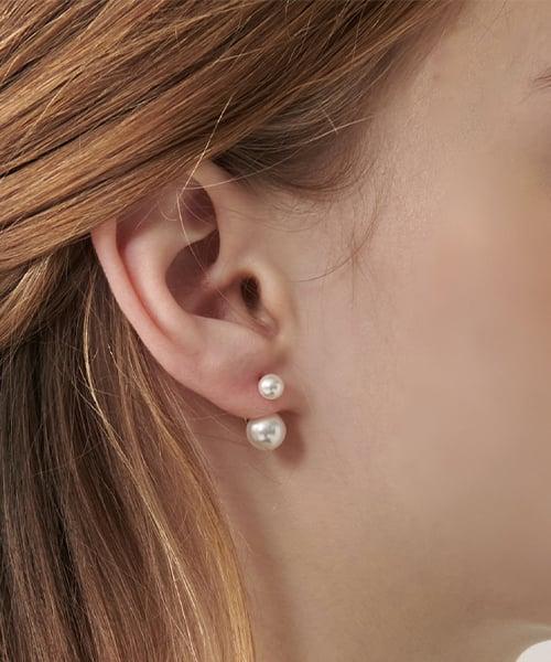 [Silver925] CR015 2 way pearl earrings