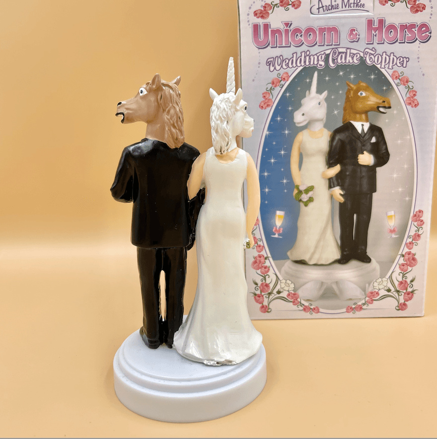 Unicorn & horse Wedding Cake Topper