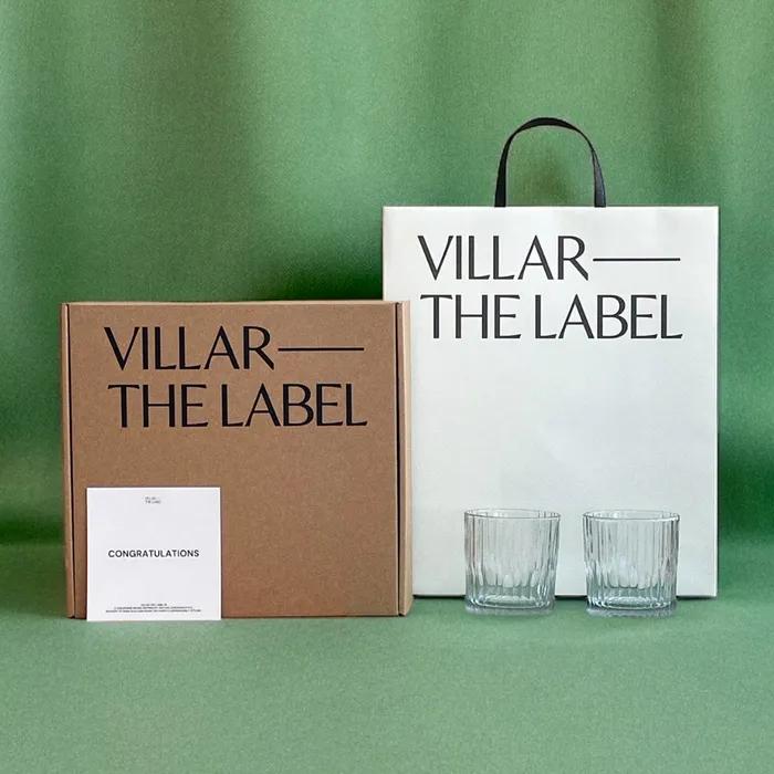 플리츠 위스키 글라스 GIFT SET (쇼핑백&메시지카드 포함)