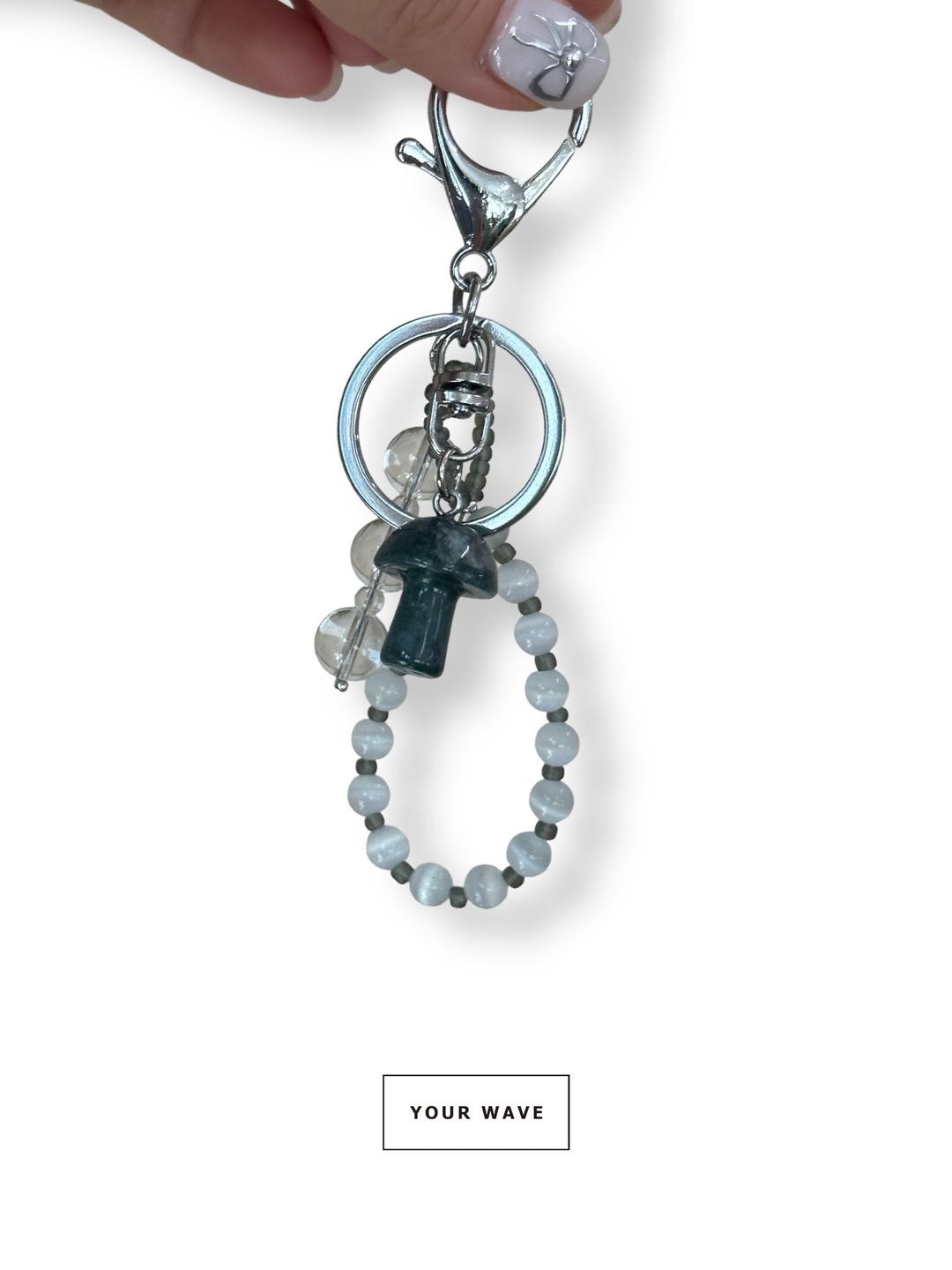 mushroom orb keyring
