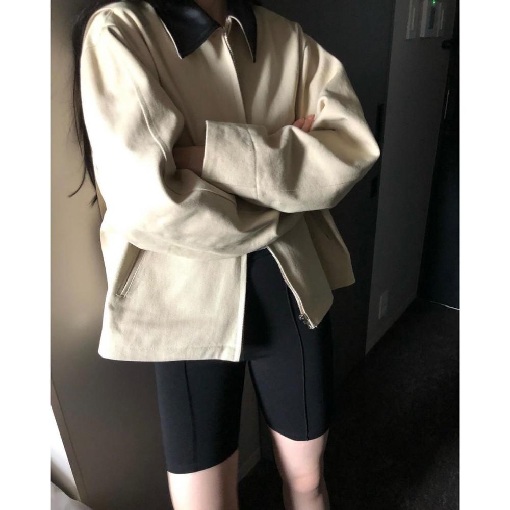 noproblem 노프라블럼 워크 자켓 레더 카라 코튼 jk (2c)