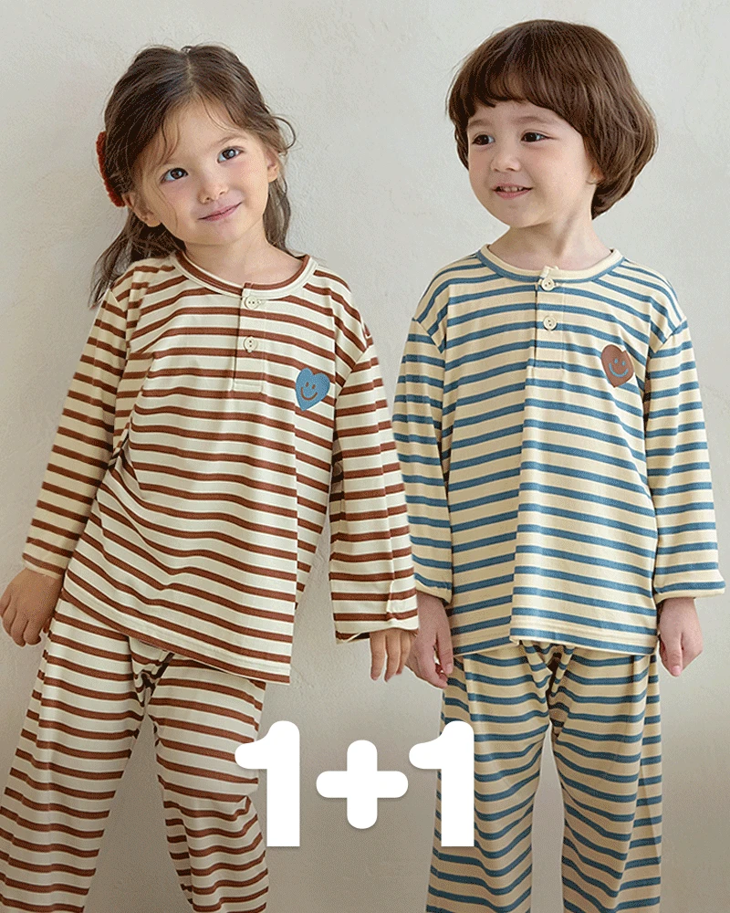 [1+1]부들부들 수면잠옷세트 피치웜