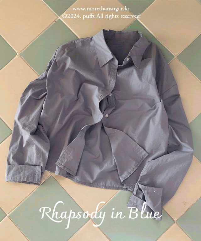 랩소디 세미크롭 셔츠 (4color)