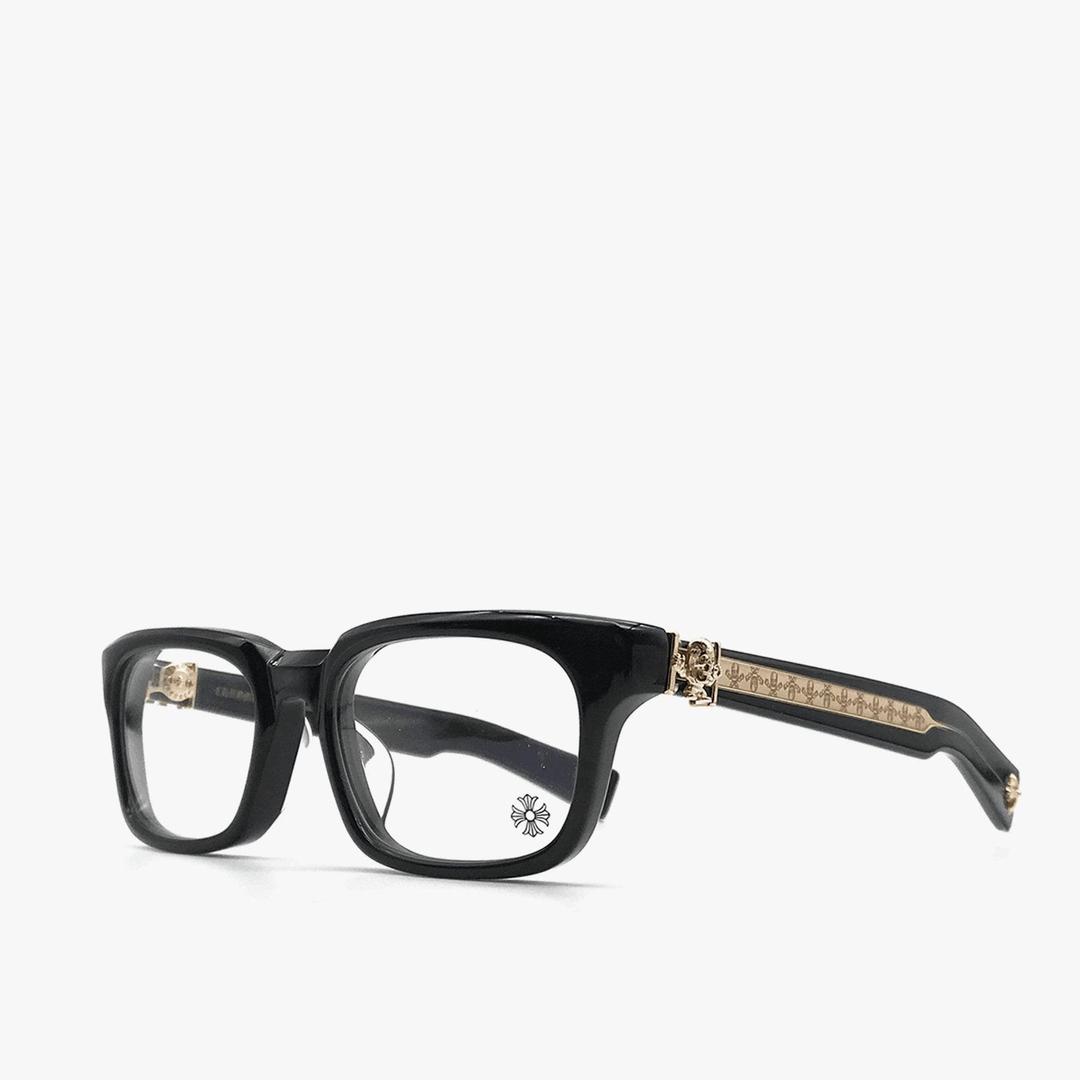 Chrome Hearts FOTI H.T.2 BK-18KGP Black & Gold Glasses Frame - ONESIZE