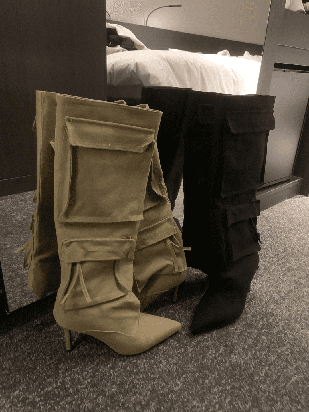 PerinBam Vintage Cargo Long Boots (2color)