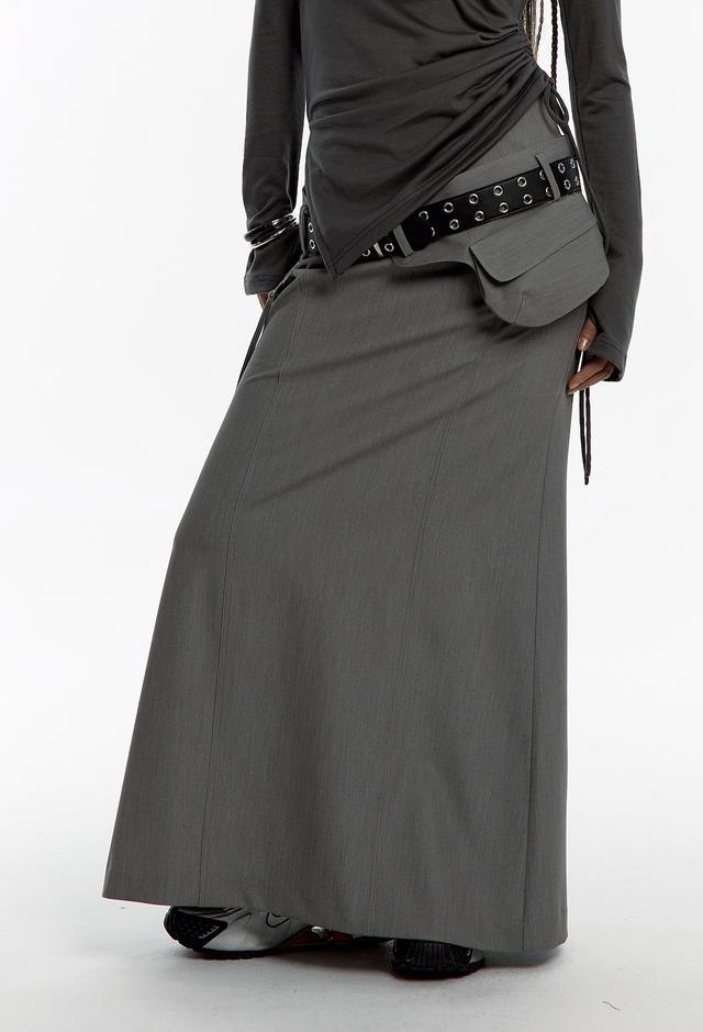 ★TREEMINGBIRD★ Nylon Cargo Shirring Set-up Skirt Nylon Cargo Shirring Set-up Skirt [ Black ] - TREEMINGBIRD