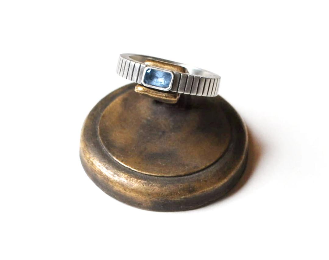 Stripe Rectangle Ring (Thin ver.)