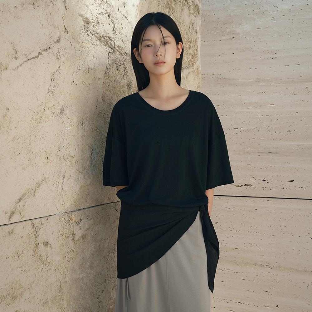 SITP5287 유넥 릴렉스 반팔 티셔츠_Black