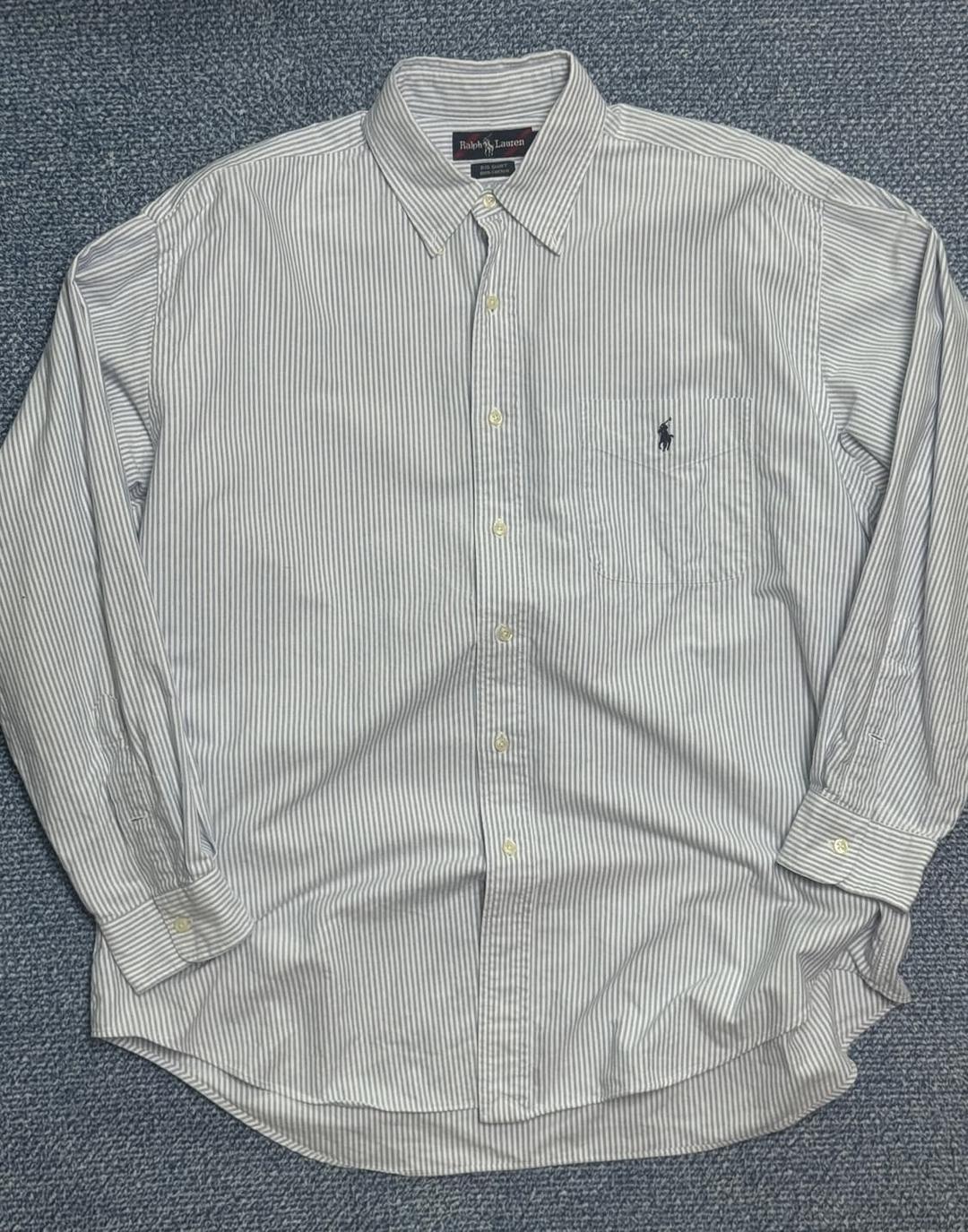 폴로 랄프로렌 블루 스트라이프 빅셔츠 L | 후루츠패밀리