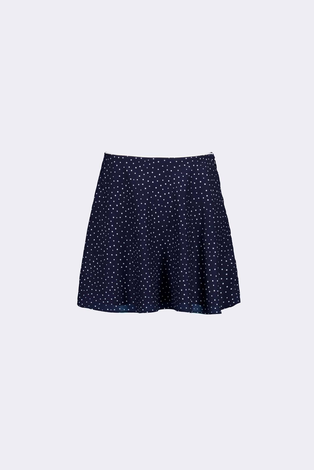 Dot Flare Skirt_Navy