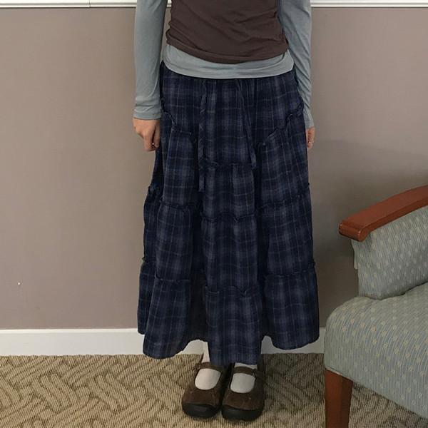 로퍼 빈티지 체크 스커트 ( loaper vintage check skirt )
