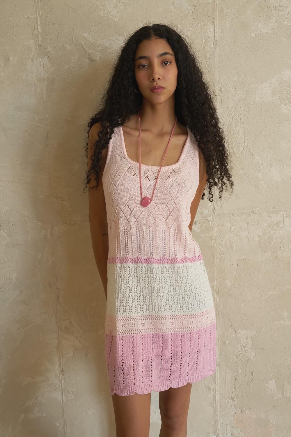 Elaborate Mini Dress / Pink