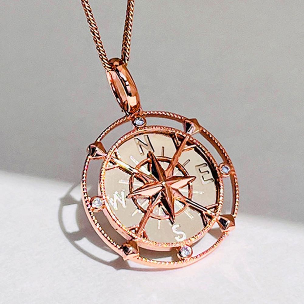 브링제이 14k 18k 목걸이팬던트 코인 명품 나침반 펜던트 - 위시버킷