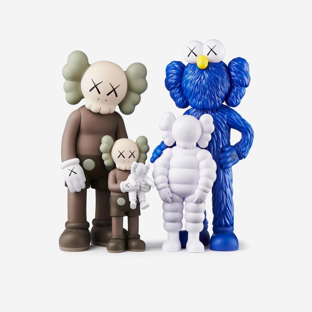 Kaws Family Vinyl Figure Brown Blue White