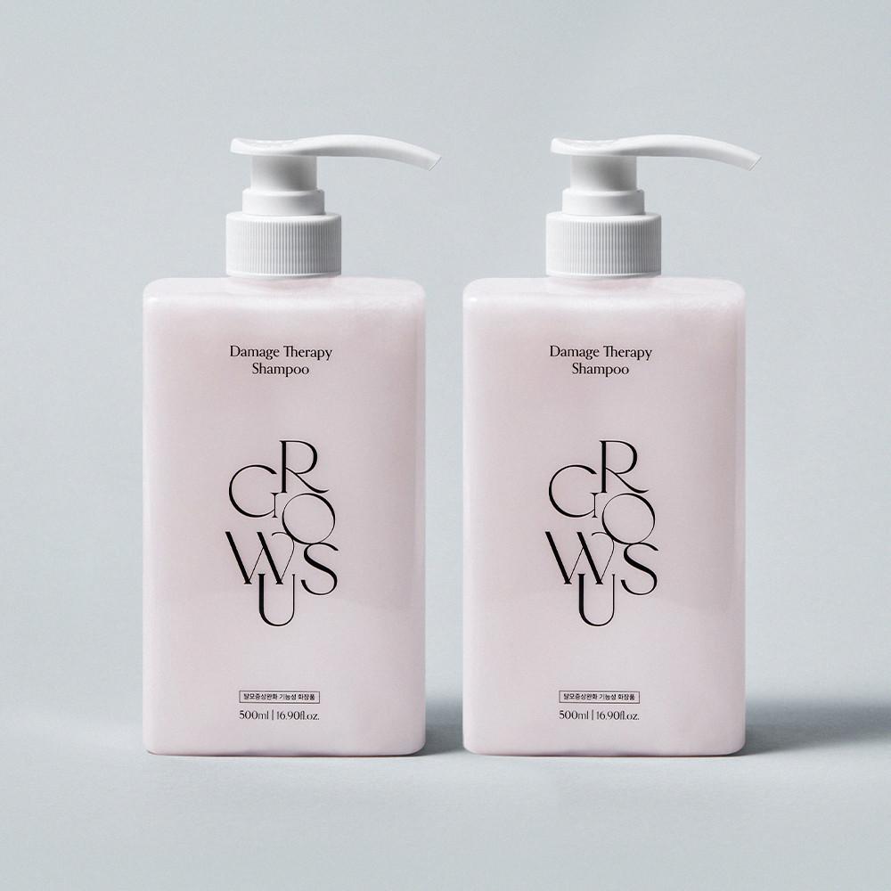 그로우어스 데미지 테라피 샴푸 500ml 2개 샴푸추천 약산성샴푸 미용실샴푸