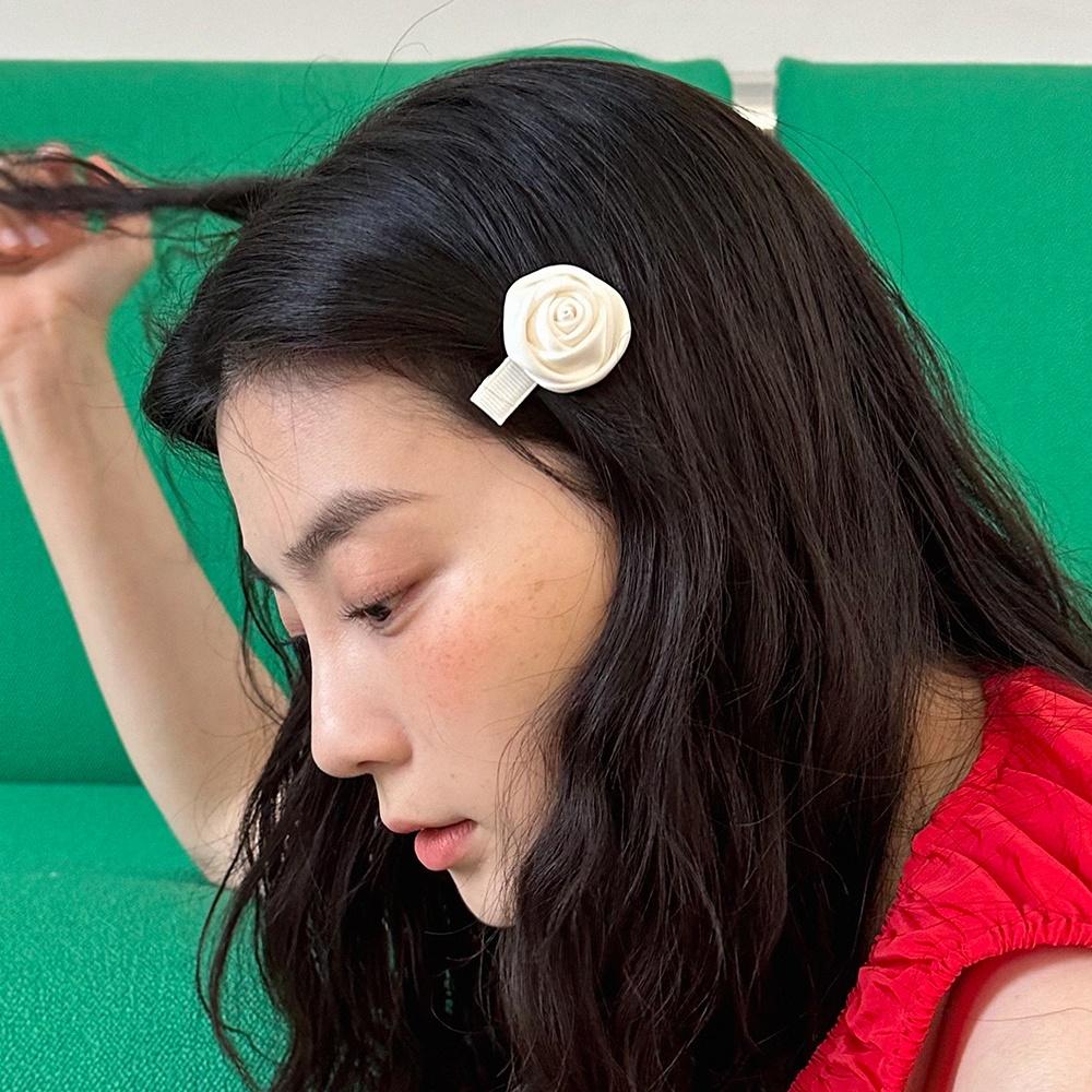 rose mini hair pin - Ivory