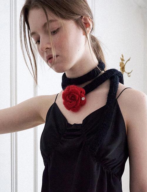 Kid Mohair Camellia Brooch