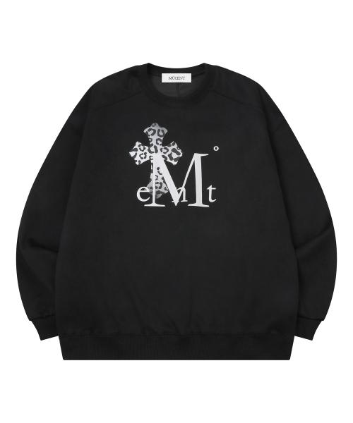 사하라 그라데이션 호피 십자가 맨투맨 남녀공용 (2컬러)