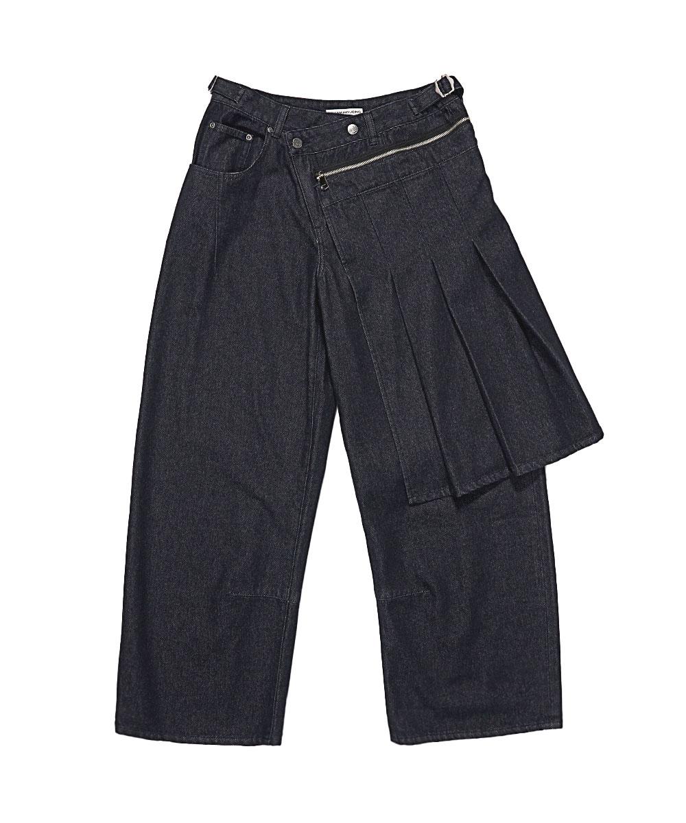 DETACHABLE SKIRT JEANS NAVY