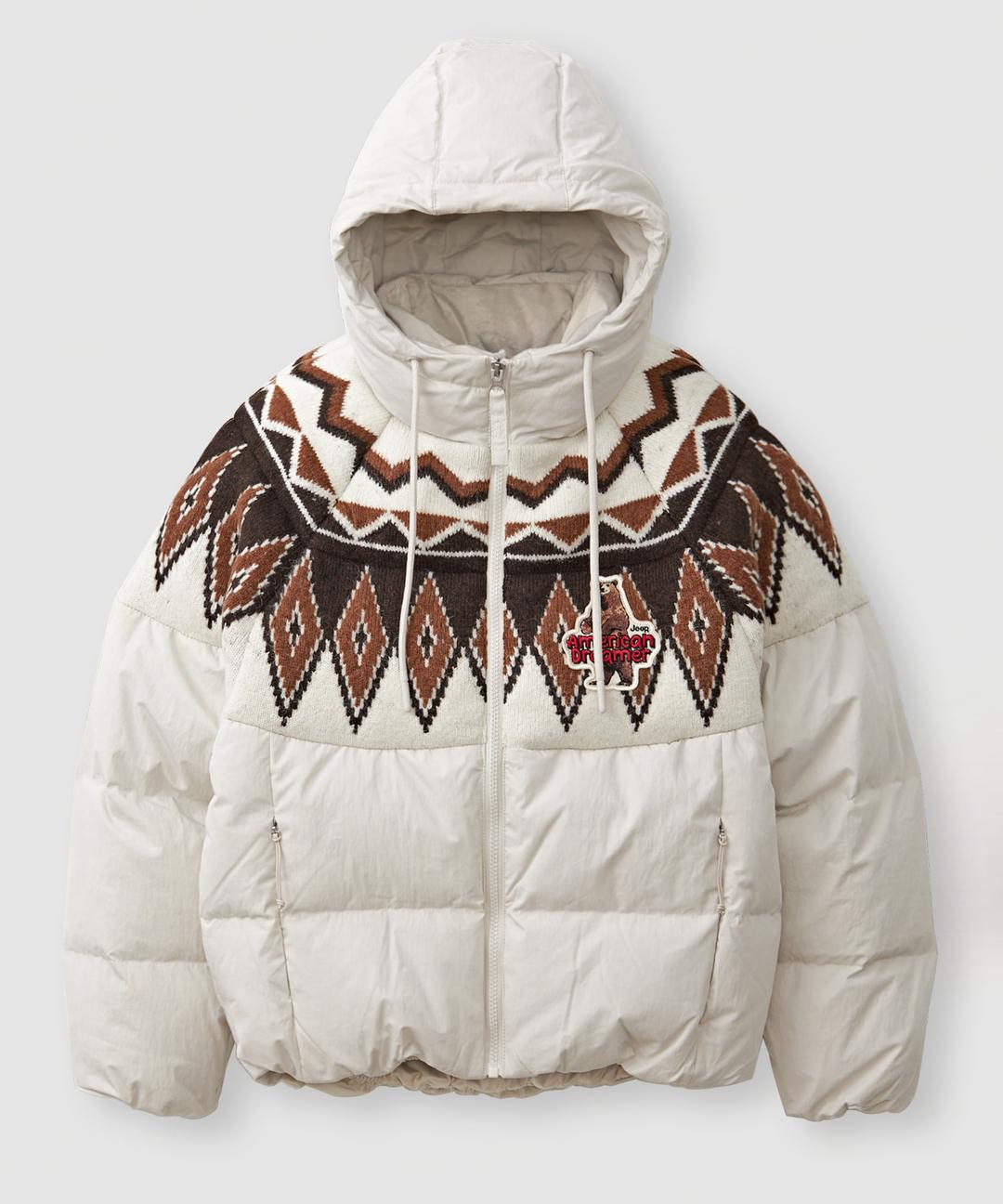 여전용 스노우 노르딕 니트 다운 점퍼 (JQ4JPF406LR)