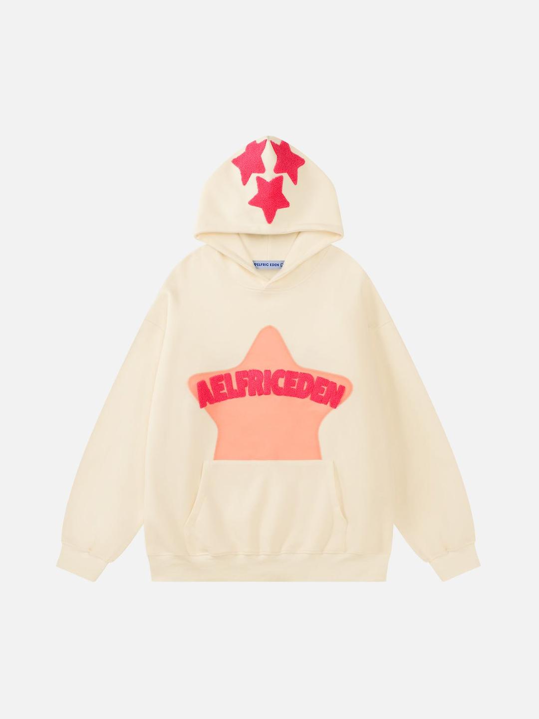 Aelfric Eden Vintage Embroidery Eden Star Hoodie - White / S