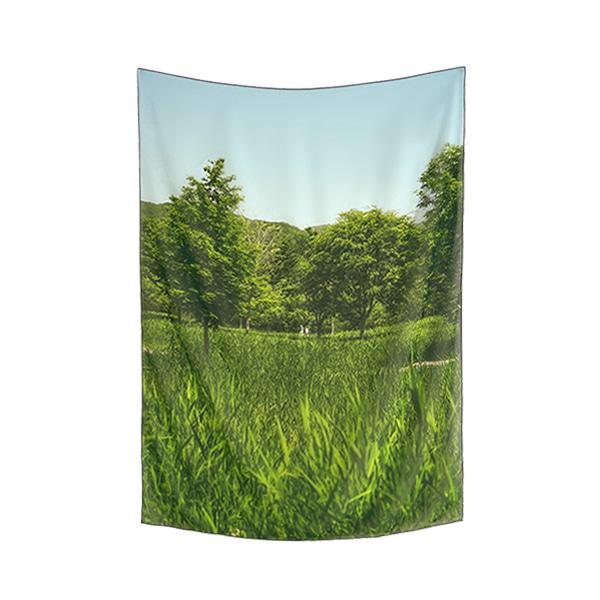 walking people fabric poster (chiffon)