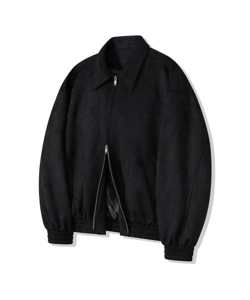 87-STAN009  [리뉴얼] 스탠다드 블루종 스웨이드 자켓 블랙